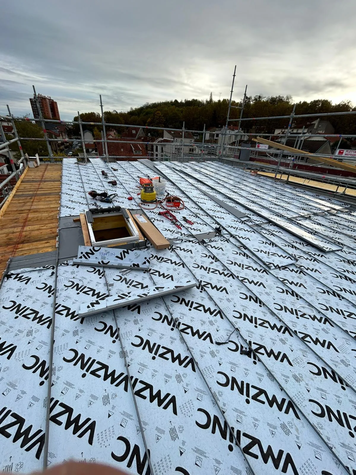 Chantier Joint debout & gouttières 3